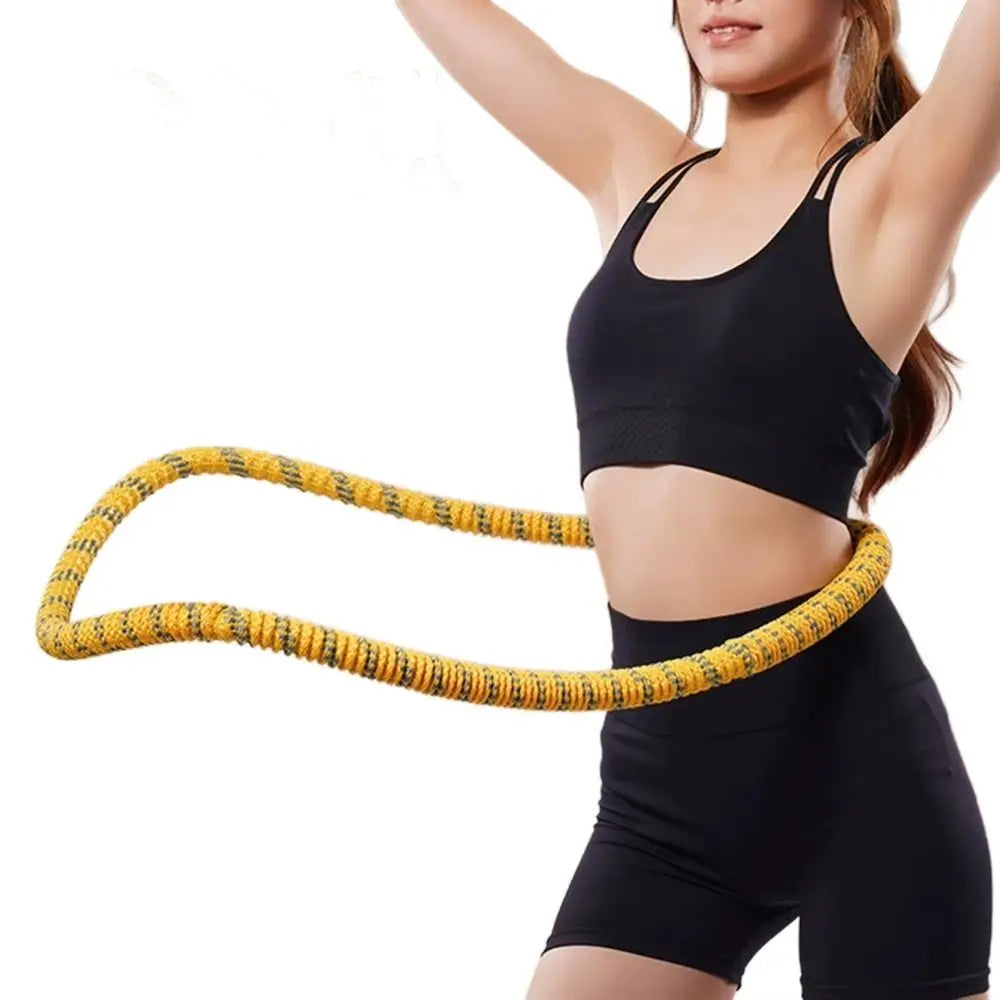 Portable Fat Burning Sports Hoop Foldable Soft Spring Spring Tube Yoga Circle Slimming Belly Durable Yoga Fitness Hoops Vue