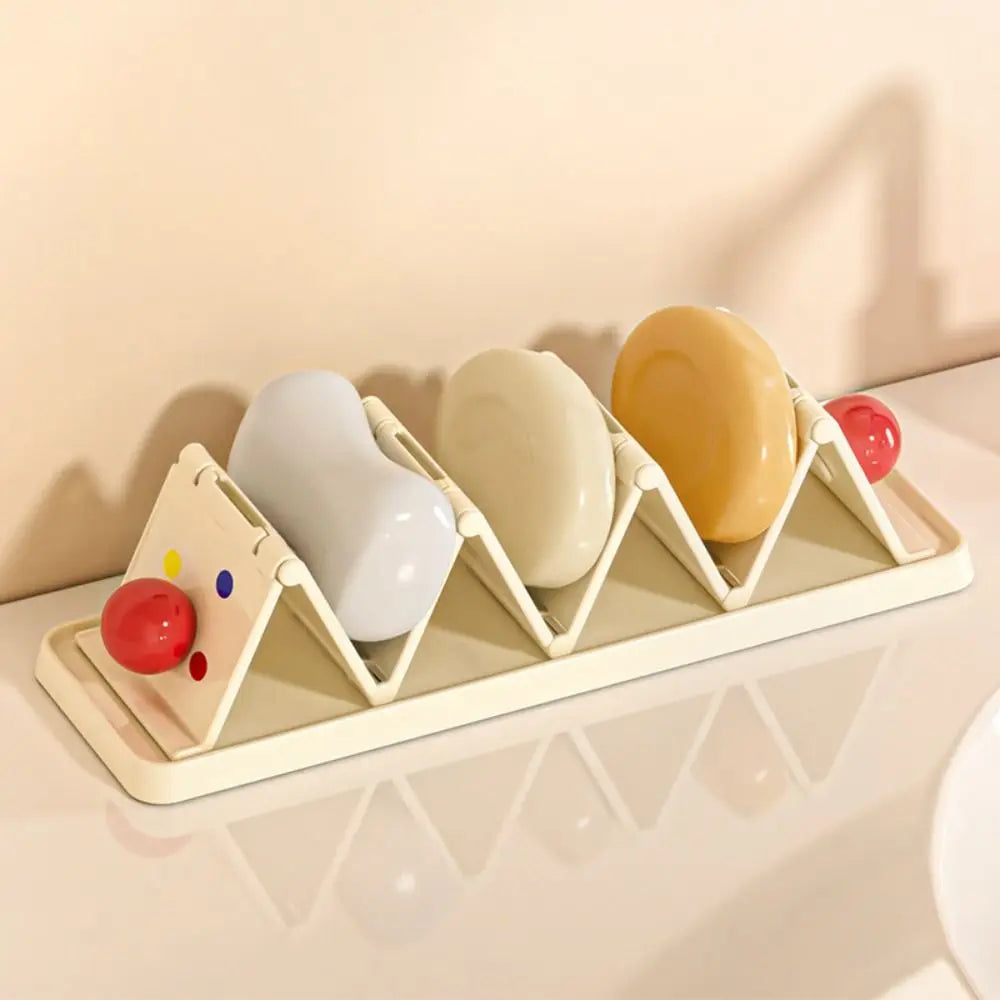 Household Extendable W-Shaped Soap Holder Foldable Non-slip Plastic Soap Dish Easy To Clean Space Saving Sponge holder Gym Vue