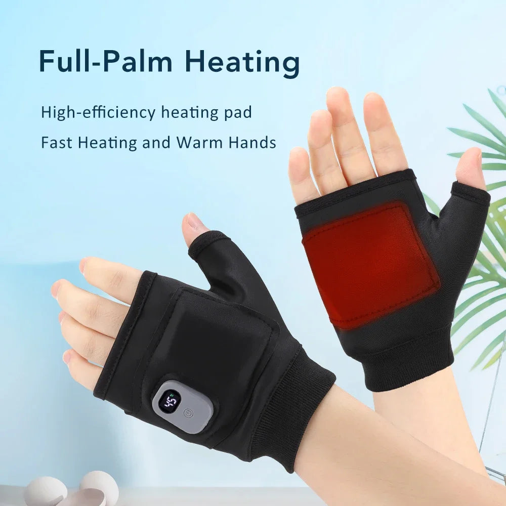 Smart Rechargeable Electric Heated Gloves 360° Heating Thermal Heated Gloves Windproof Touchscreen Home Outdoor Hiking Cycling Vue