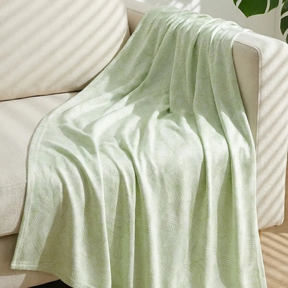 Thin Breathable Summer Cooling Blanket Skin-friendly Solid Color Air-Conditioning Comforters Ice Silk Blanket Sofa Throw Blanket Vue