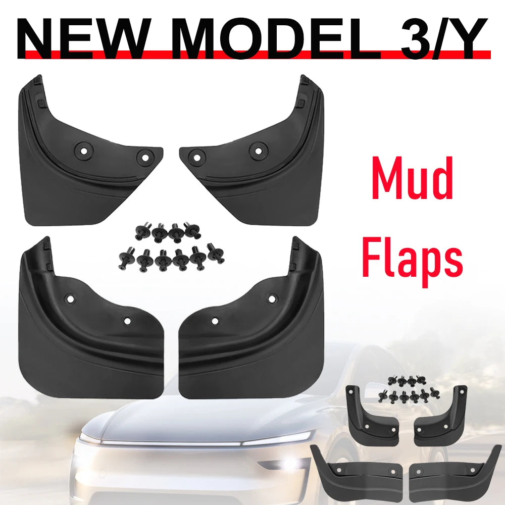 Mud Flaps for Tesla Model Y YL Juniper Model 3 2025 2026 Mud Flap Splash Guards Fender No Drilling Mudflap Travel Accessories Vue