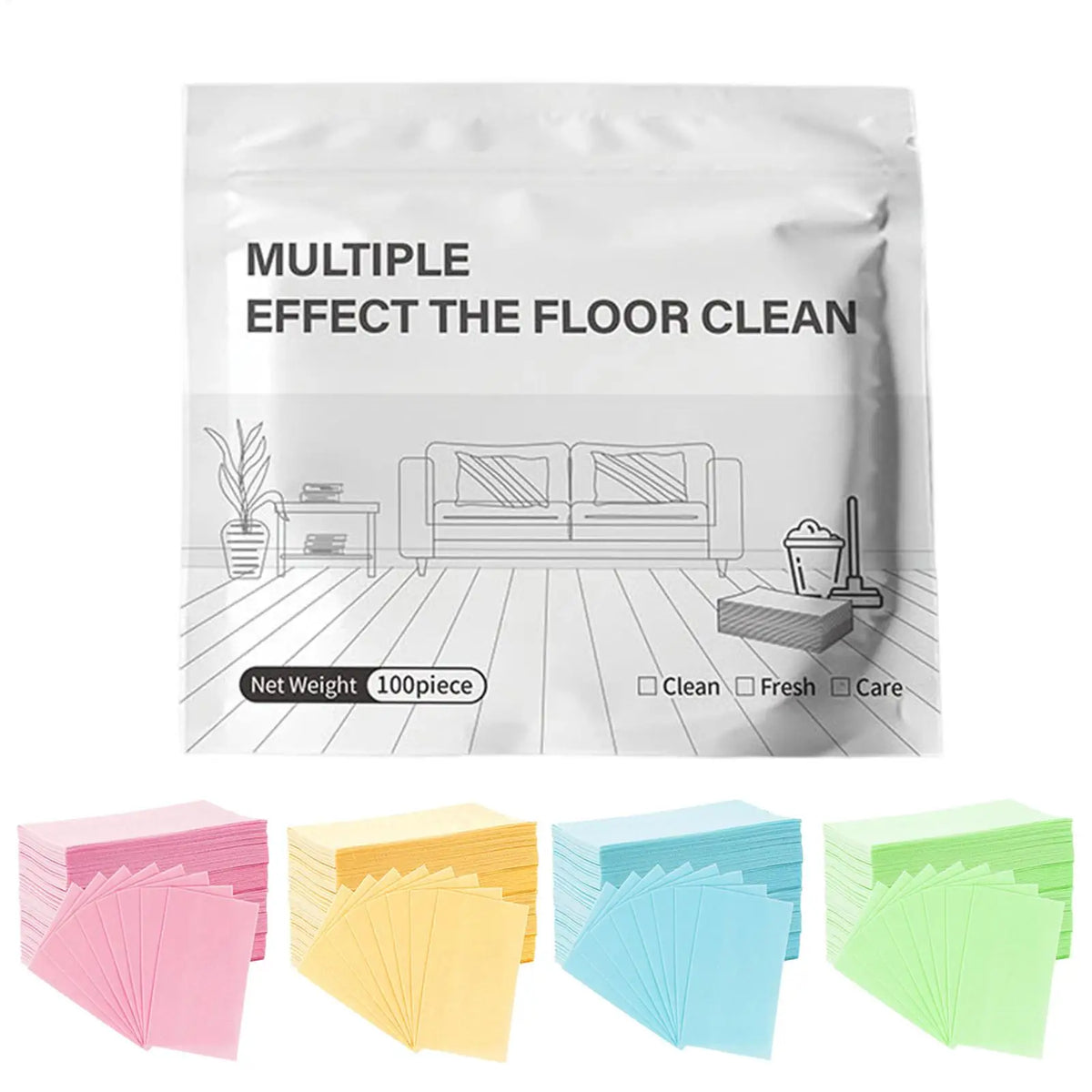 100PCS Floor Cleaner Tablets, Multi-Purpose Scented Shine Cleaner for Laminate Wood Tile Marble, Indoor Outdoor Hard Surface Use Vue