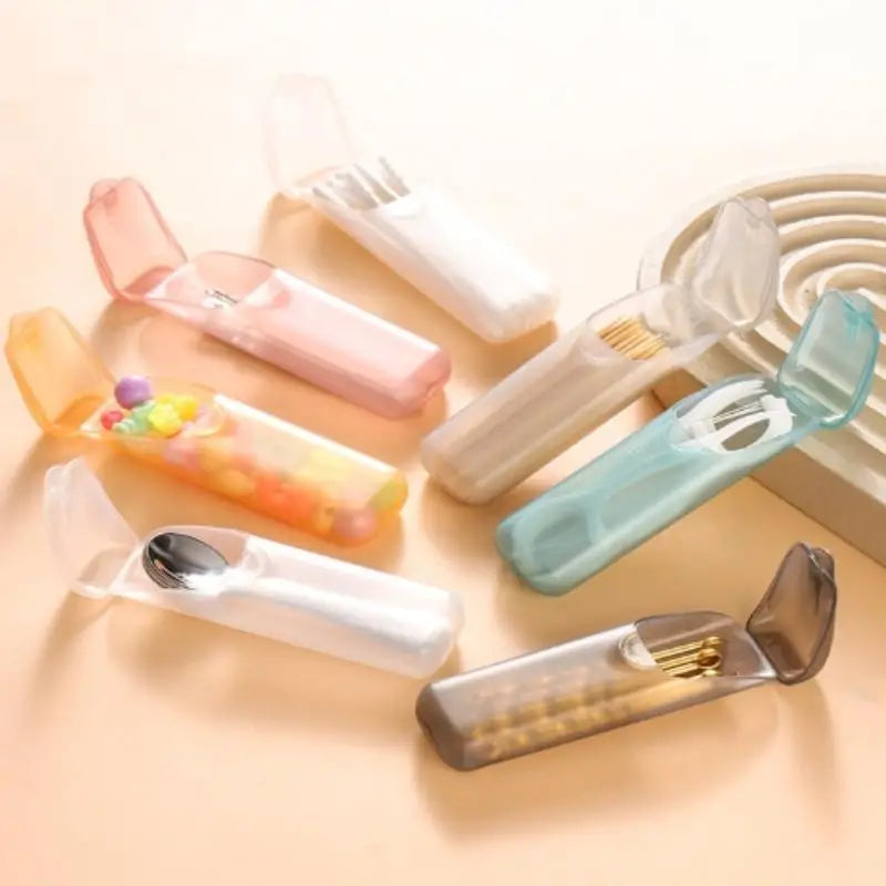 Travel Portable Transparent Toothpick Cotton Swab Box Mini Storage Box For Outdoor Travel Kitchen Restaurant Supplies Vue