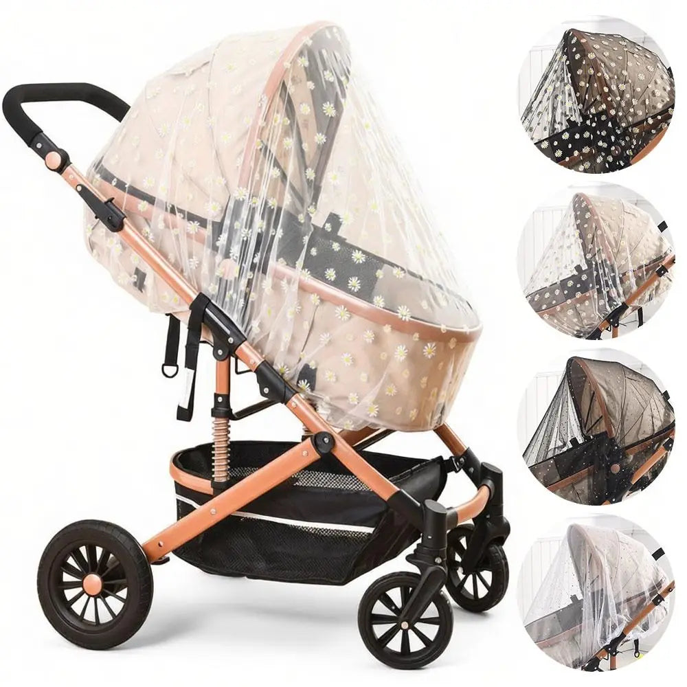 Fully Covered Baby Cart Sunshade Mosquito Net Breathable Vue