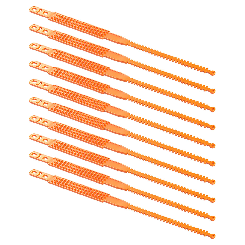 10 Pack Universal Car Snow Chains for Trucks SUVs Adjustable Anti-Slip Tire Zip Ties Snow Chains for Winter Driving & Muddy Road Vue Orange
