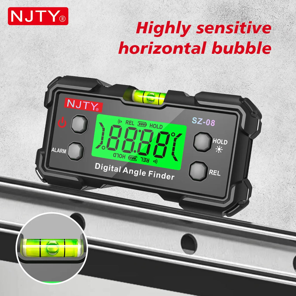 Digital Angle Gauge With Level Bubble Magnetic Electronic Protractor Inclinometer Goniometer Angle Finder Level Box DIY Tools Vue