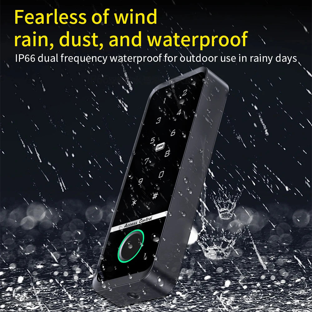 WIFI RFID Keyboard Fingerprint Card Reader Controller Keyboard Waterproof Door System Remote Control Support Tuya App Vue