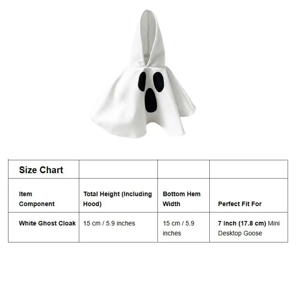 Ghost Shape Desktop Goose Costume Pure Pink Soft Fabric Mini Statue Clothing Face Print Lightweight White Ghost Cloak Vue
