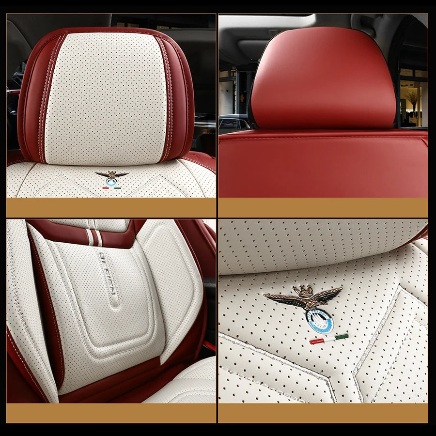 BLUE NAPPA Car Seat Covers for Mercedes Benz A B C Class w211 w212 W213 Luxury Seat Protector Universal Leather Car Accessories Vue