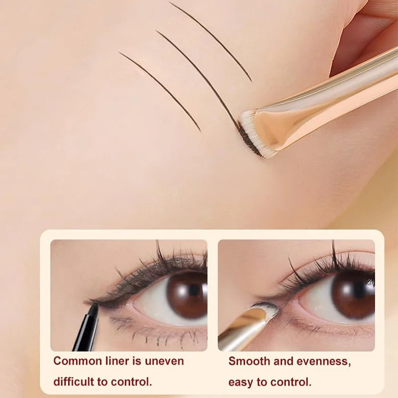 Sharp Thin Small Eye Cosmetic Tools Precision Soft Eyeshadow Brush Eye Makeup Smudge Tools 2/1pcs Curved Eyeliner Makeup Brushes Vue