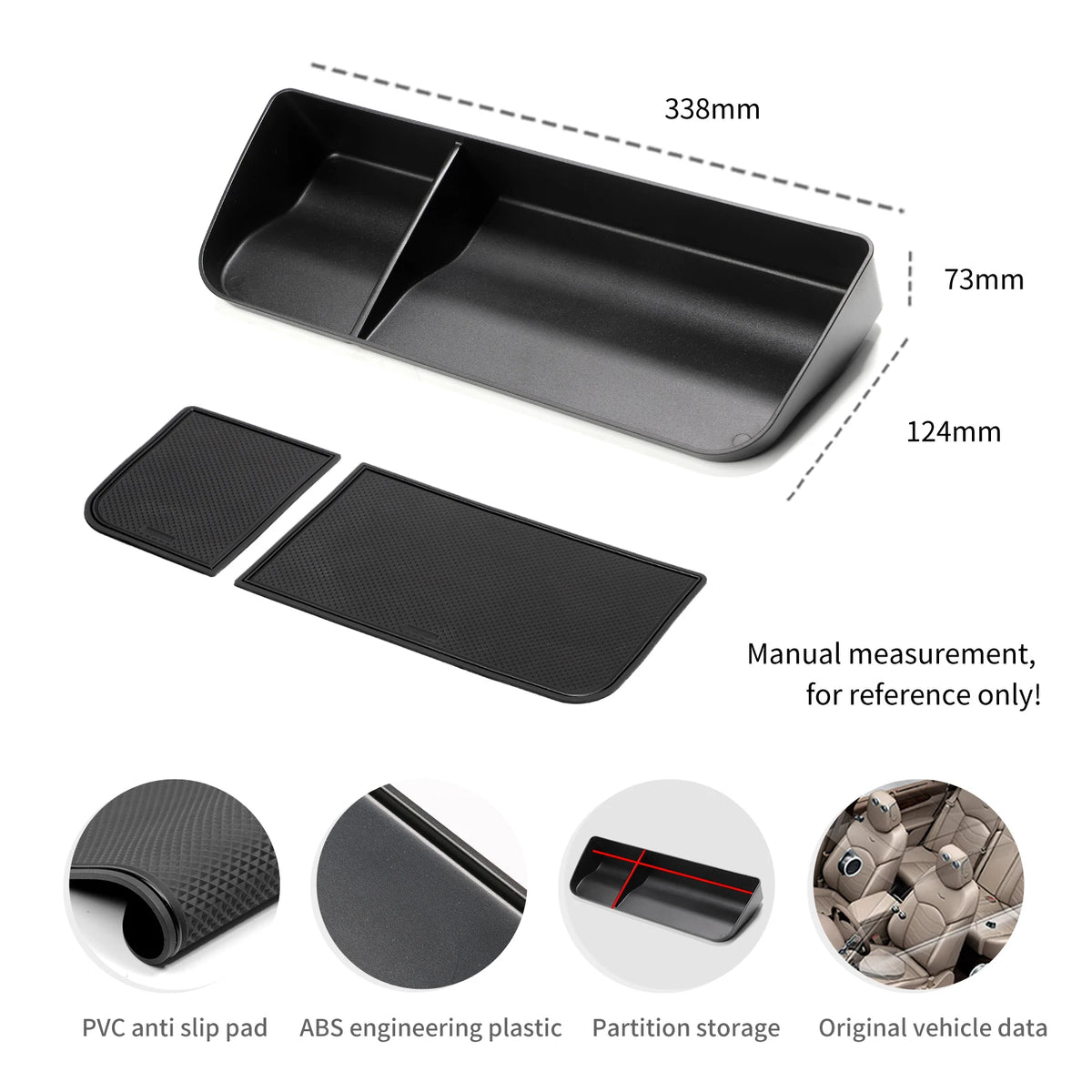 Smabee for Xpeng G9 2022-2025 2026 Car Dashboard Tray Center Hidden Storage Box Behind Screen Accessories Organizer Tidying Vue