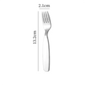 Stainless Steel Spoon Fork Set Short Handle Children's Tableware Household Baby Food Spoon Soup Spoon〔CC11〕 Vue D3