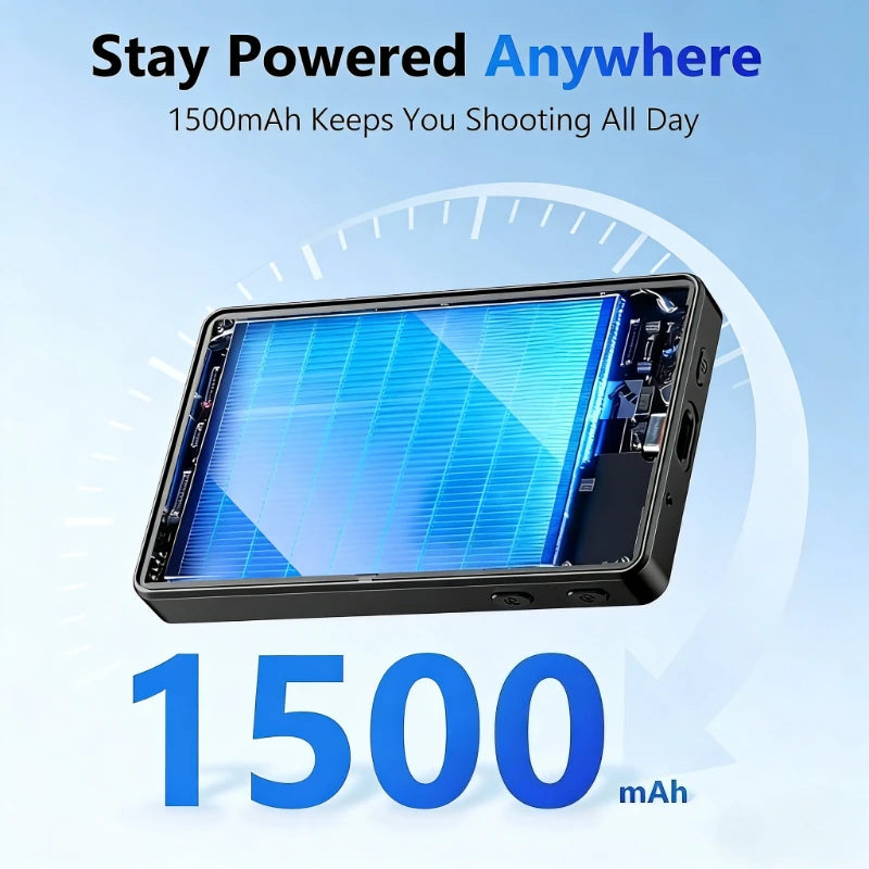 Selfie Monitor Screen Magnetic Back Camera Monitor Built-in Bluetooth 1500mAh Battery for Solo Shooting Vlogging Live Streamin Vue