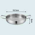 Food Grade Stainless Steel Pot With Dual Handles For Home Commercial Use Hot Pot Seafood Ramen Dry Pot〔CC11〕 Vue A
