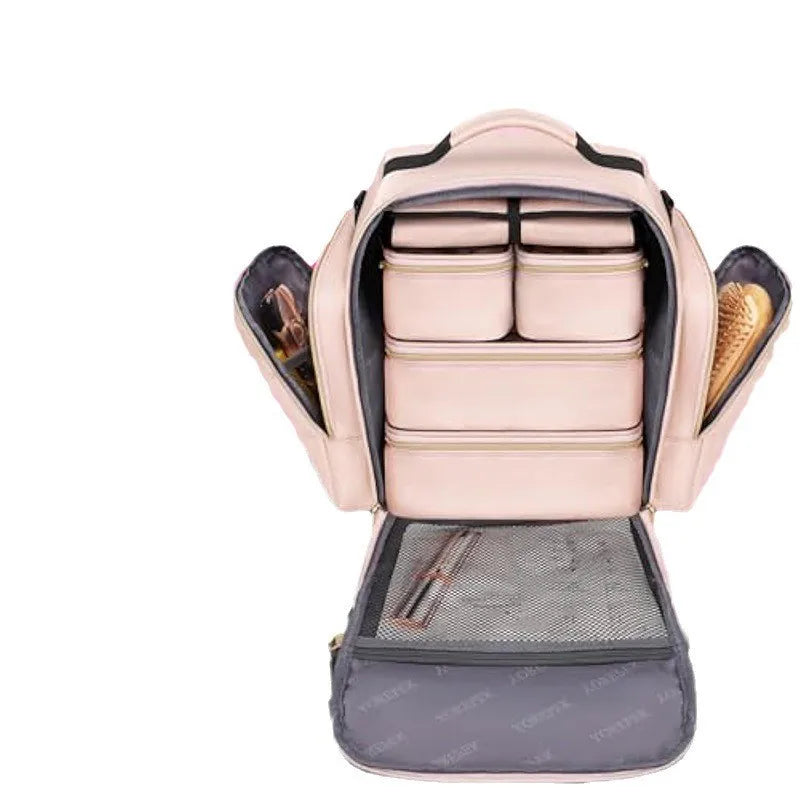 Travel Makeup Bag Large Capacity Storage Bag 4 Detachable Boxes 1 Jewelry Sorting Roll Multiple Storage Bags Makeup Bag Vue
