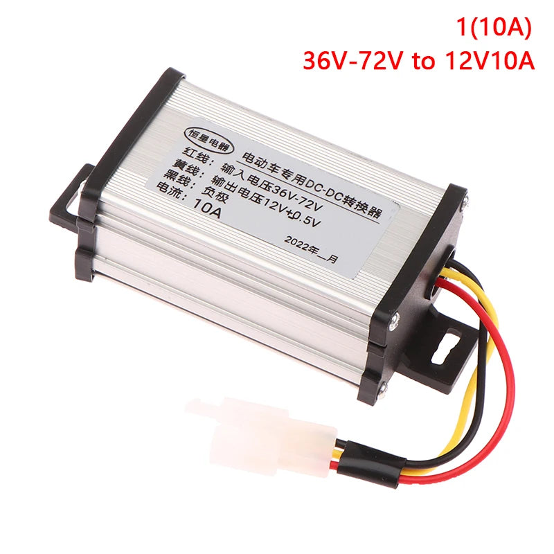 1PCS Electric Power Transformer DC 36/48/60/72V To 12V 10A 15A 20A 180W Electric Vehicle DC Converter Vue 10A