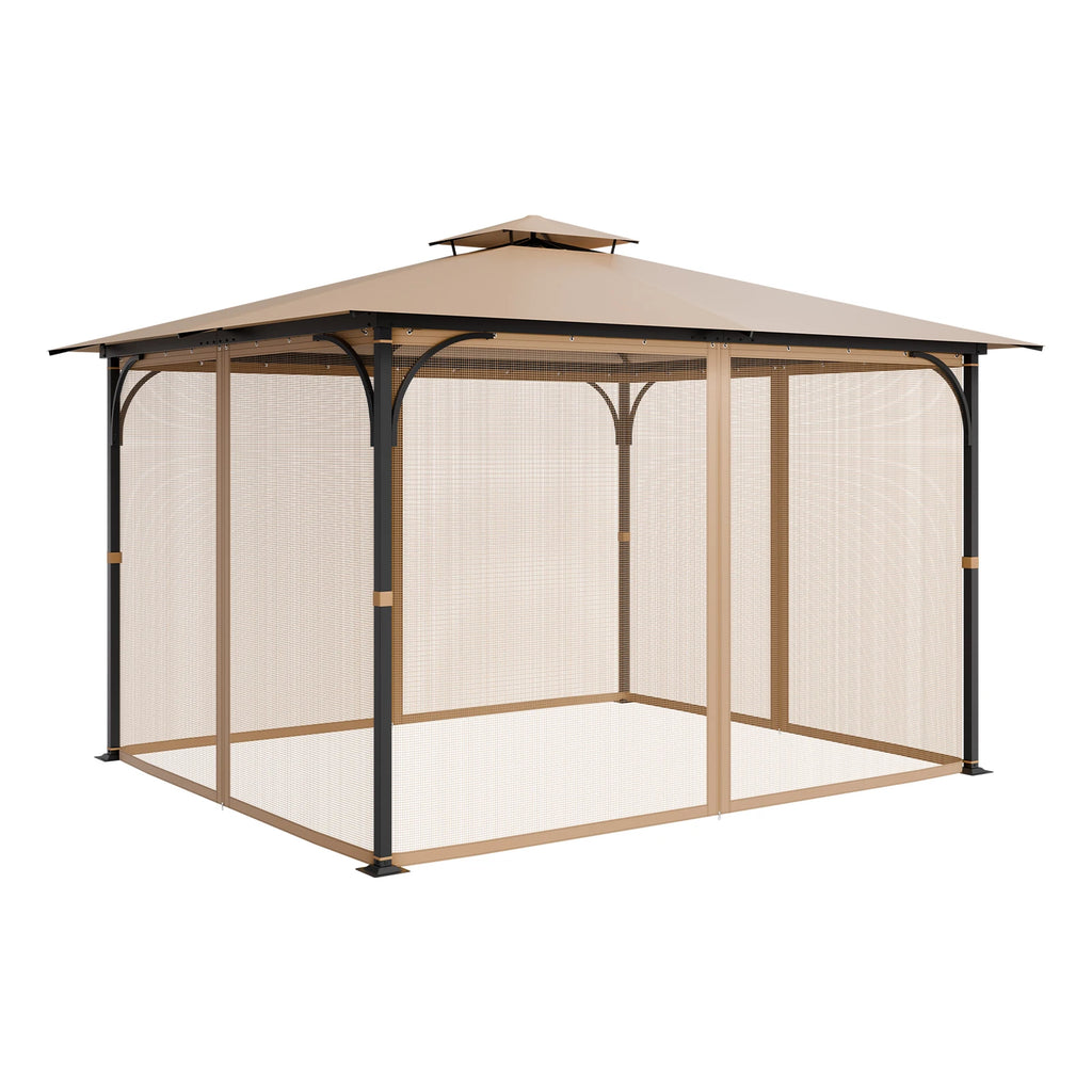 10x12x7 FT Gazebo Replacement Netting – 4-Panel Mesh Screen Gazebo Replacement Netting Vue