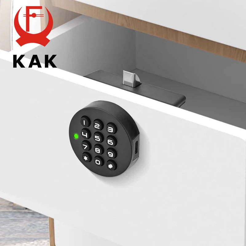 KAK Security Cabinet Password Locks Keyless Door Lock Drawer Combination Code Lock for Gym Locker Lock Electronic Furniture Lock Vue Default Title