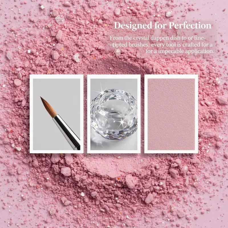 Acrylic Powder Nail System Clear Nude Pink Monomer Liquid Brush Nails