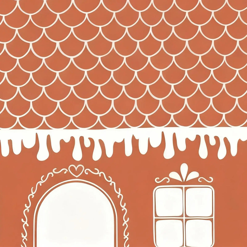 Gingerbread House Christmas Tablecloth & Runner Set, Reusable Farmhouse Holiday Table Decor for Kitchen Dining, Party & Festival Vue