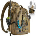 Spot New Outdoor Tactical Single Backpack Riding Mountaineering Luya Bag Large Capacity Fishing Bag Vue khaki
