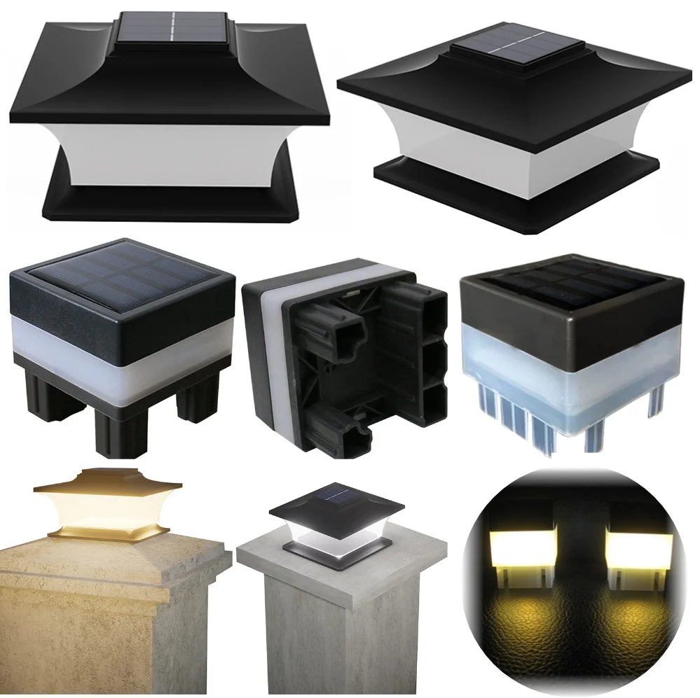 Solar Post Cap Light – Waterproof Outdoor LED Garden Lamp Solar Post Cap Light Vue