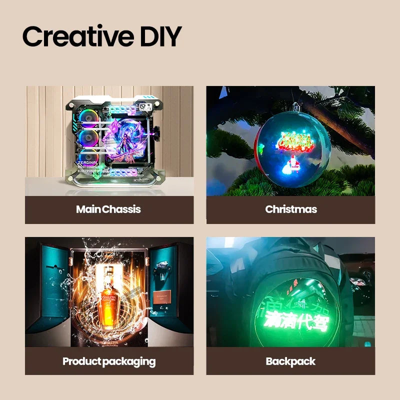 Custom Logo Products Transparent Led Display Mini 3d Hologram Fan Projector Halloween Christmas Hologram Display Vue