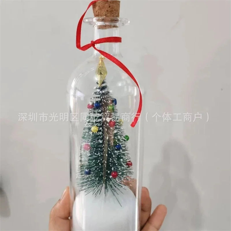 Christmas Tree Message In A Bottle Scroll For Table Decor Home Display Party Centerpiece For Holiday Season Gift For Couples Vue