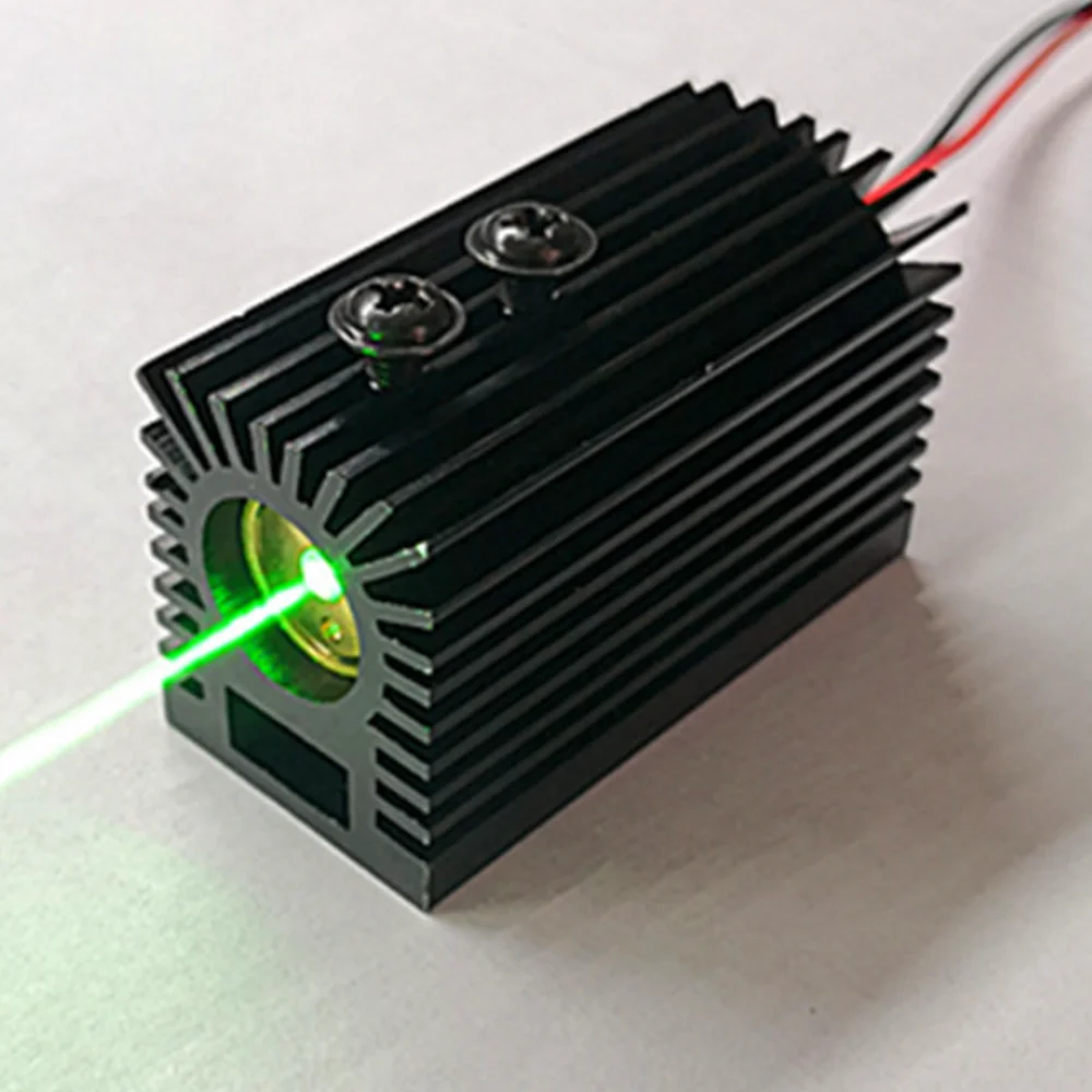 532nm 50mw Fan-Shaped Green Laser Module with Heat Sink, Green Light, Evening Laser Light Vue