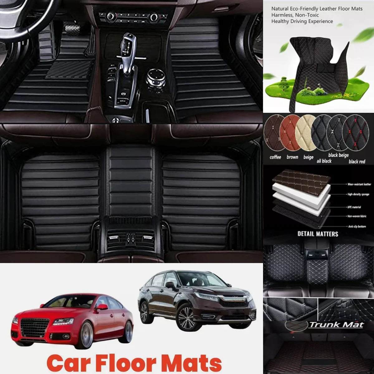 Custom PU Leather Floor Mats for Changan CS35 & CS35 Plus Custom Car Floor Mats Vue 2-black CS35 PLUS 2023-