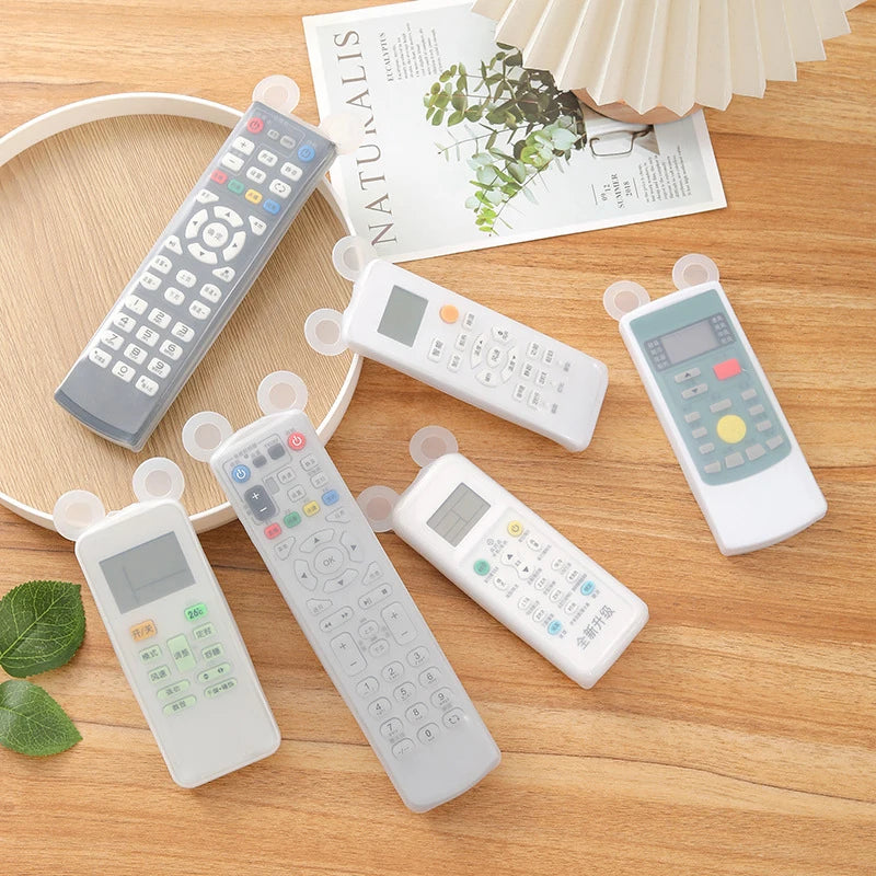 Silicone Remote Control Protective Cover Air Condition TV Remote Control Waterproof Case Bear Ear Fluorescence Dustproof Cover Vue