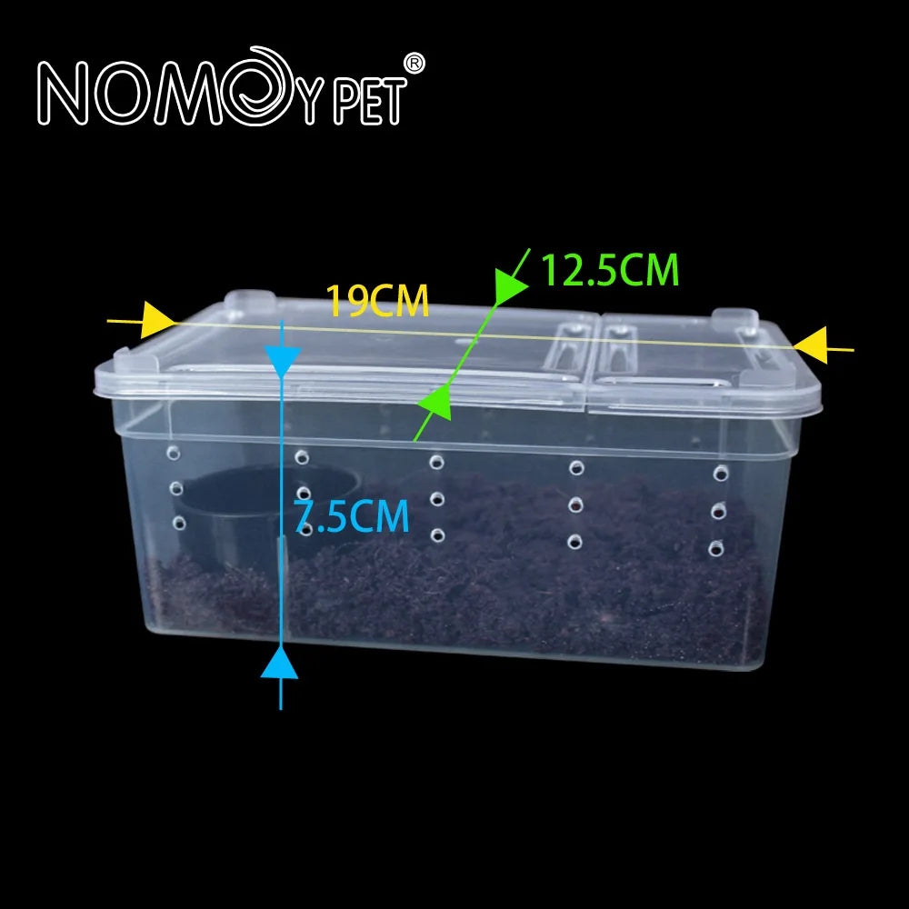 10pcs Plastic Transparent Reptile Box for Snake Turtle Breeding Box Case Feeding Hatching Container Vue
