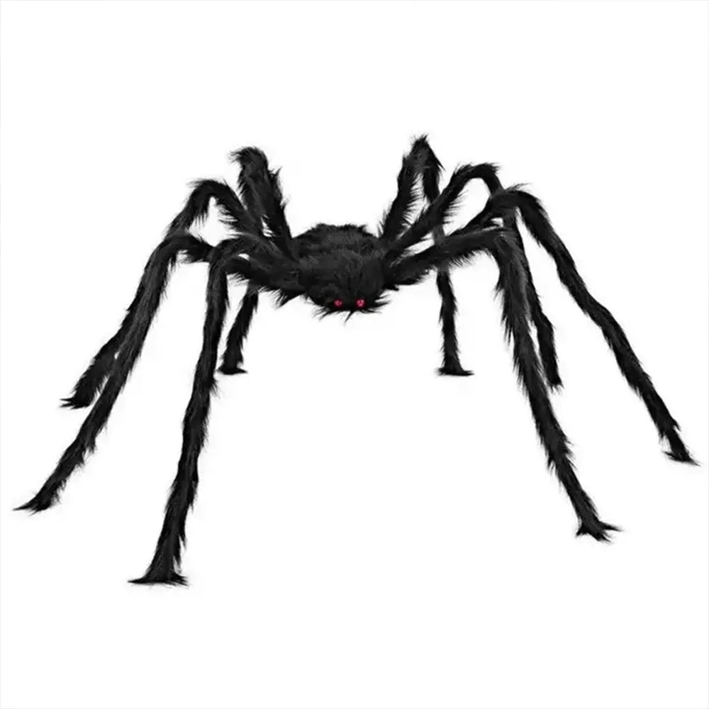 1-2pcs Halloween Lifelike Furry Big Spider Large for Haunted House Bar Party Indoor Outdoor Spooky Decor Prop Vue