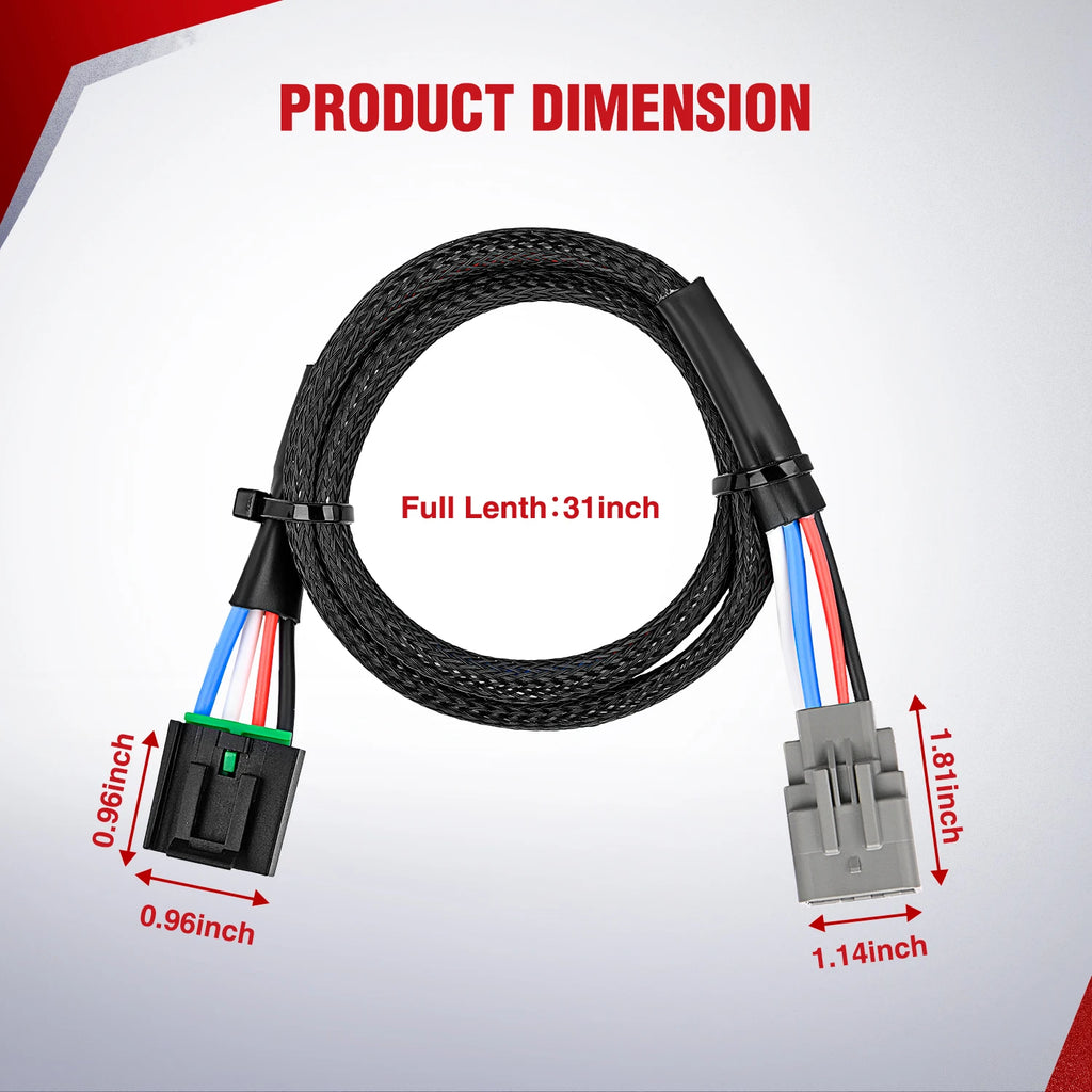 Nilight Brake Controller Wiring Harness Adapter for 2015-2021 Ram 1500 2500 3500, 1500 Classic 4500 5500 2019-2021, Ram 4500 5500 2016-2021 Towing Hitch Trailer RV Vue