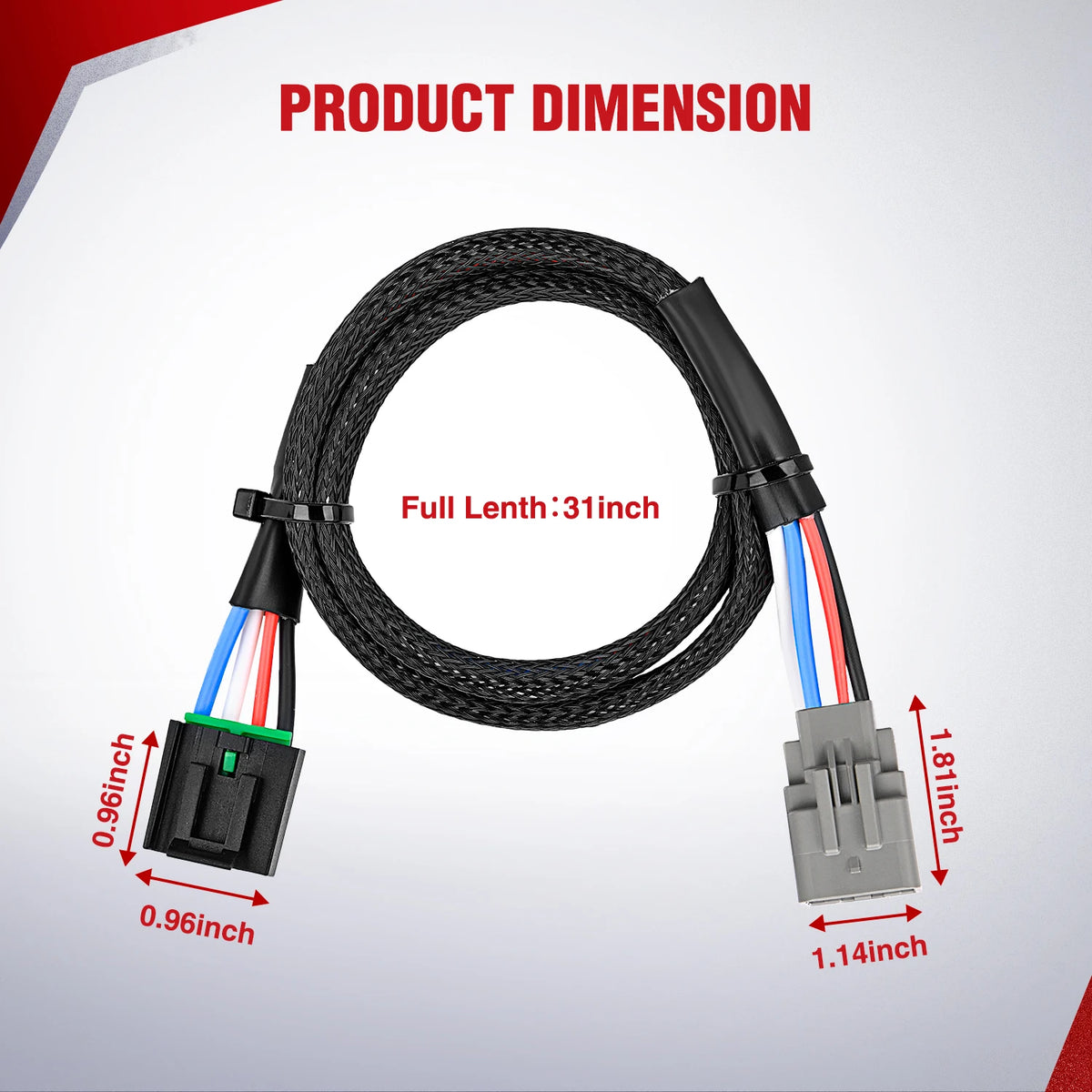Nilight Brake Controller Wiring Harness Adapter for 2015-2021 Ram 1500 2500 3500, 1500 Classic 4500 5500 2019-2021, Ram 4500 5500 2016-2021 Towing Hitch Trailer RV Vue