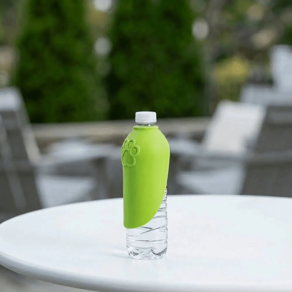 Food Dispense Portable Pet Walking Cup 2-in-1 Leaf Shaped Dog water Feeder Collapsible Removable Outdoor Pet Cup Travel Use Vue