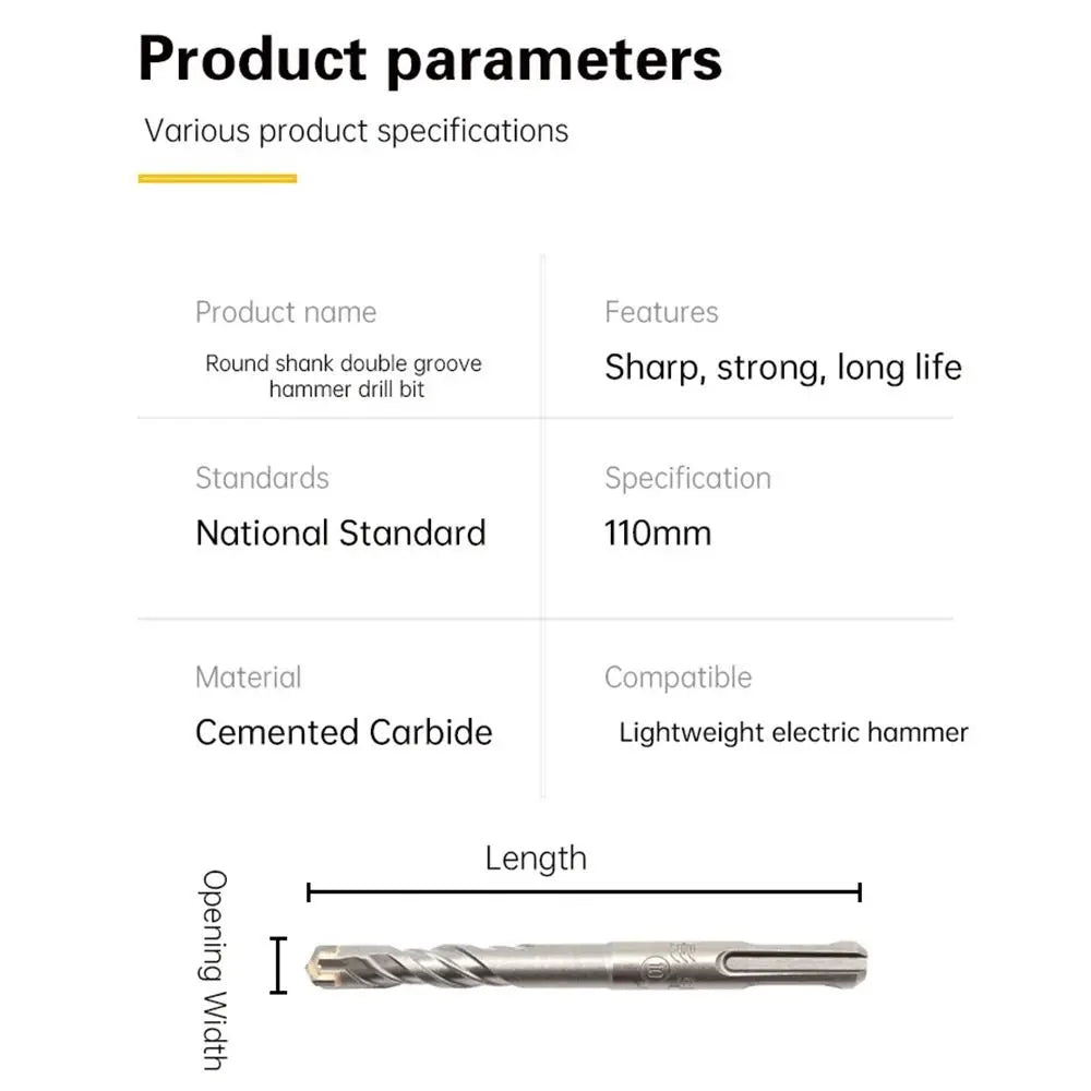 Cross Tips Concrete SDS Drill Bit 4 5 6 8 10 Round Shank Impact Vue