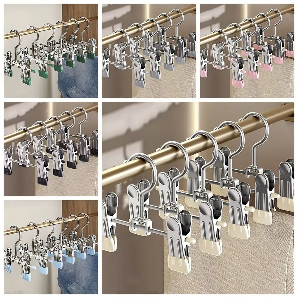 30pcs 360° Rotatable Clothes Drying Hanger Windproof Non-Slip Clothes Clips Double Clip Multi-Function Clothespins Vue