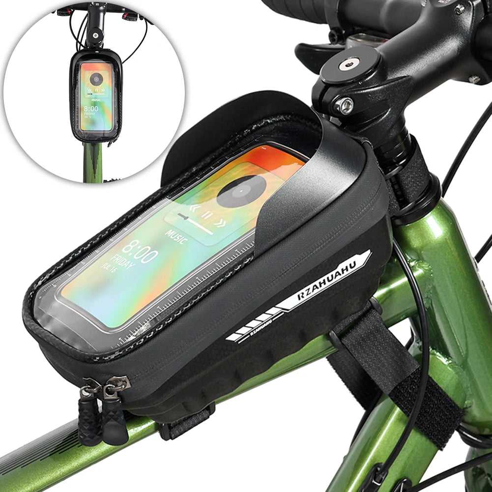 Waterproof Bike Phone Mount Bag EVA Hard Case Top Tube Storage Pouch For MTB And Road Bicycles Cycling Phone Holder Gear Vue