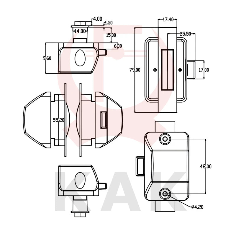 KAK Camper Car Push Button Latch Lock with Handle Bar RV Caravan Boat Drawer Cabinet Catch Keyless Locks Furniture Hardware Vue