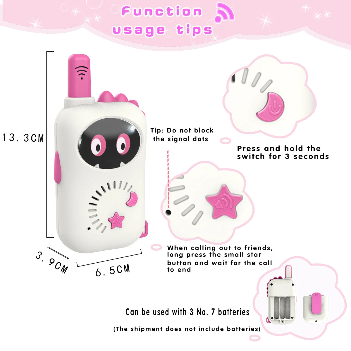 2pcs Mini Walkie Talkie Kids Toys Children Long Range Wireless Transmission Outdoor Handheld Two Way Radio for Boys Girls Gift Vue