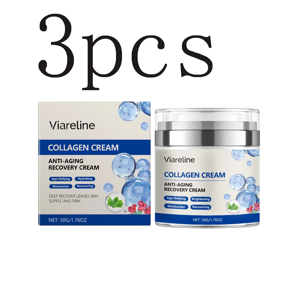 Collagen Repair Cream For Deep Hydration, Keeping Skin Moist Smooth, Nourishing, Enhancing Elasticity & Reducing Sagging Vue 50gx3pcs