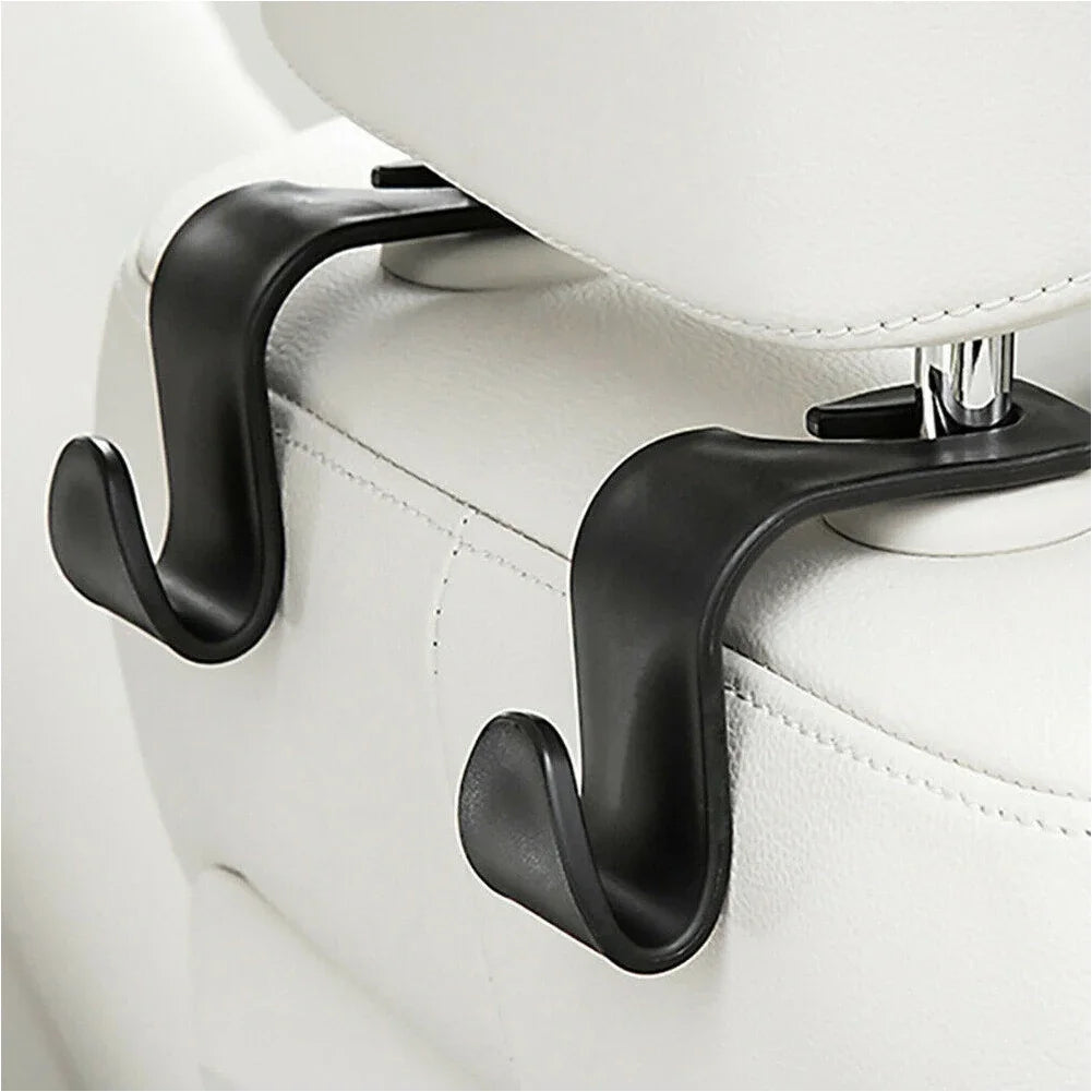 vvocci 4PCS For Auto Rear Purse Bags For Handbag Car Seat Headrest Hook Clothes CoatsSeat Organizer Hanger Storage Holder Vue