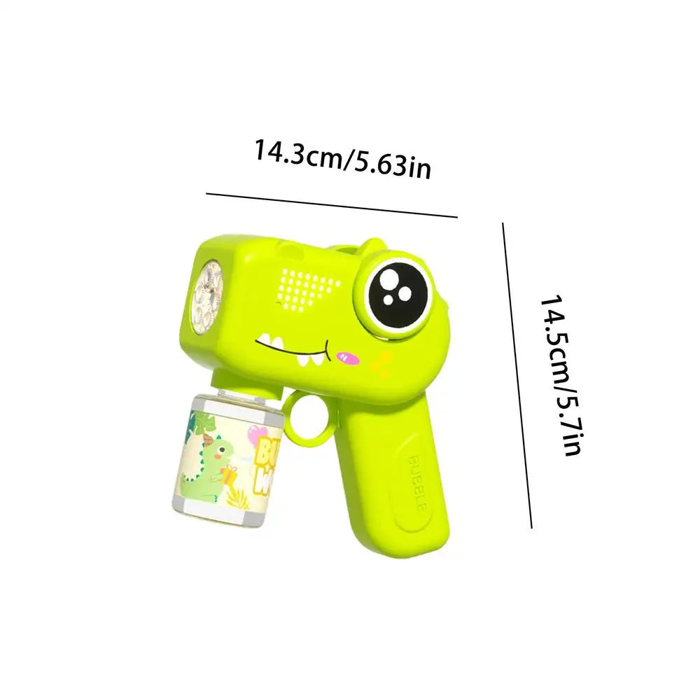 Bubble Machine for Kids Dinosaur Soap Dispenser Bubble Machine Blower with Solutions for Kids Boys Girls Birthday New Year Vue Green