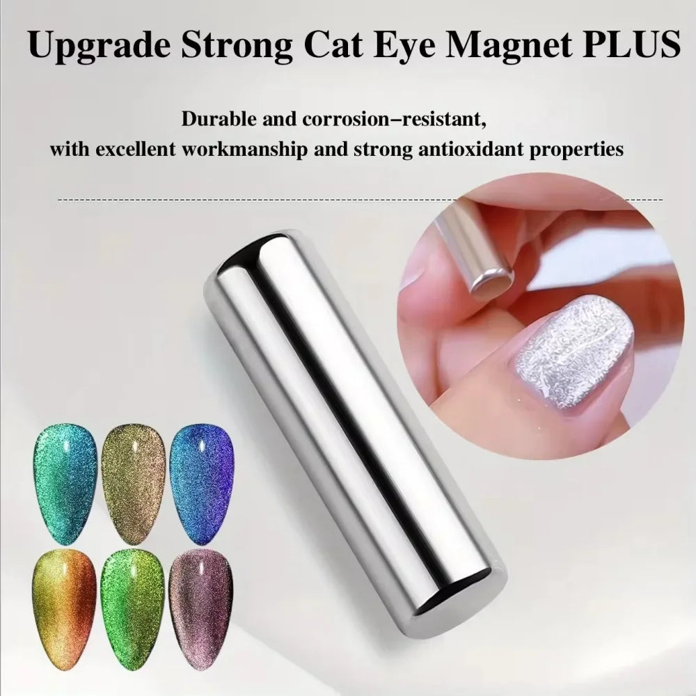 2.5x0.5cm Cat Eye Nail Art Pen Round Strong Magnet Create 3D Effect for UV Gel Polish Home Salon DIY Manicure Painting Tool Vue