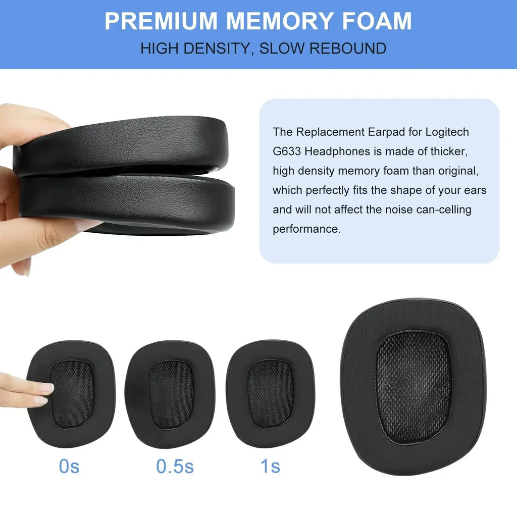 Cooling Replacement Earpads Cushions Compatible with Logitech G633 G933 Gaming Headset Vue