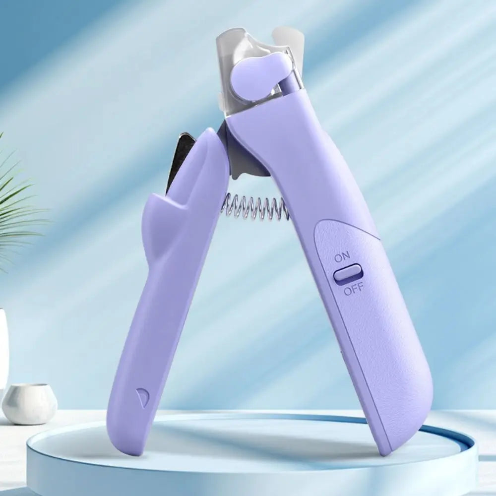 With LED Pet Nail Clipper Splash Guard Labor-saving Pet Nail Trimmer High Hardness Spring Design Pet Nail Cutter Vue