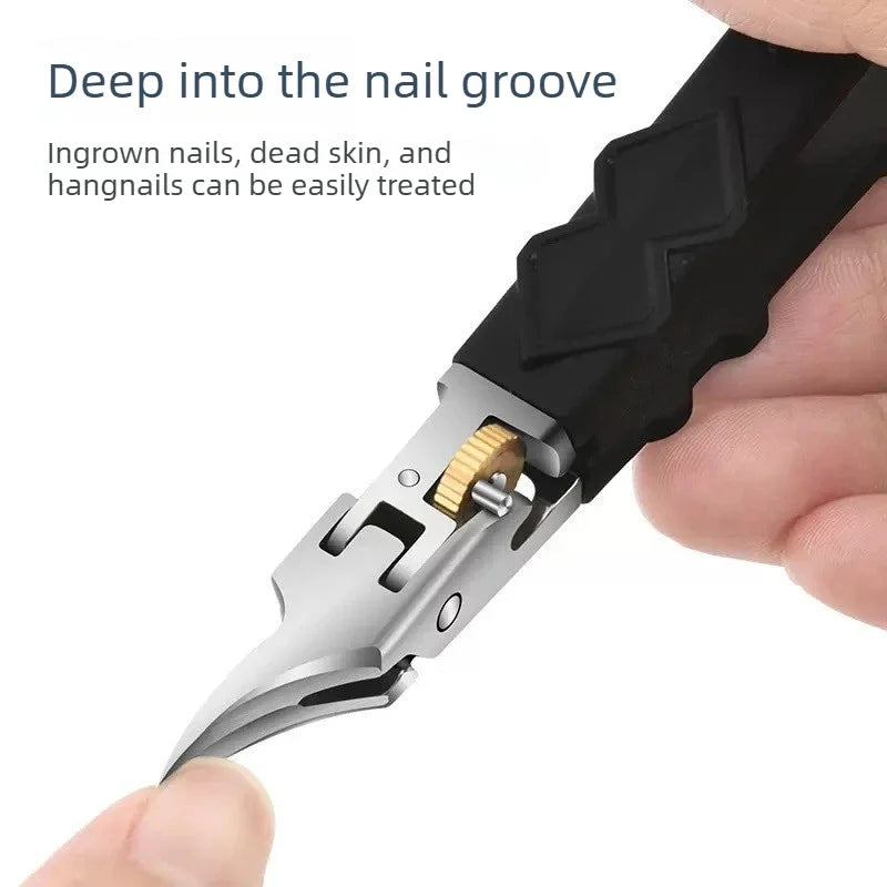 Super Sharp Angled Nail Clipper with Lock Switch Professional Sharp Nail Groove Nail Scissors Dead Skin and Spiky Nails Clippers Vue