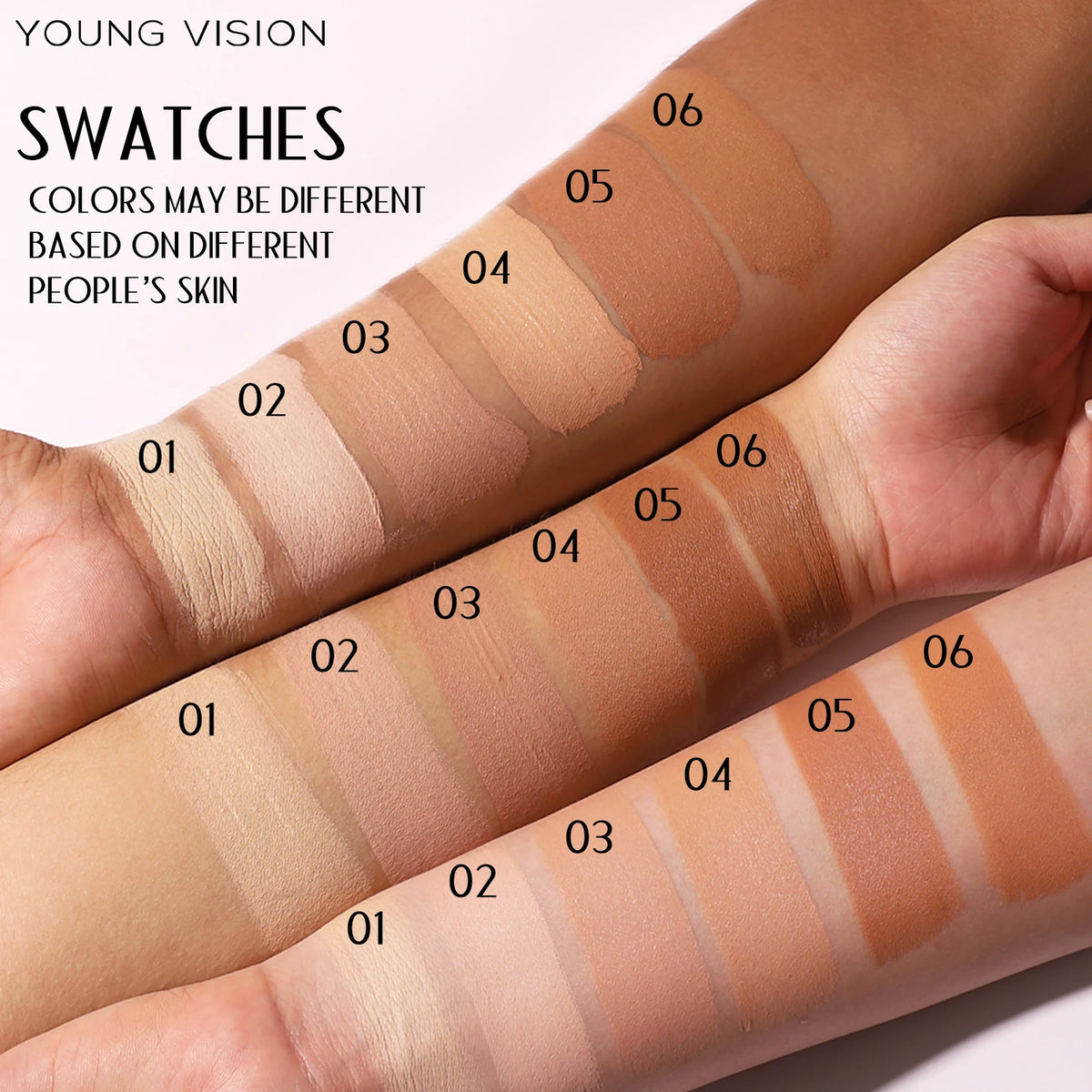 YOUNG VISION matte face concealer acne wheat face foundation cream 6 colors optional Vue