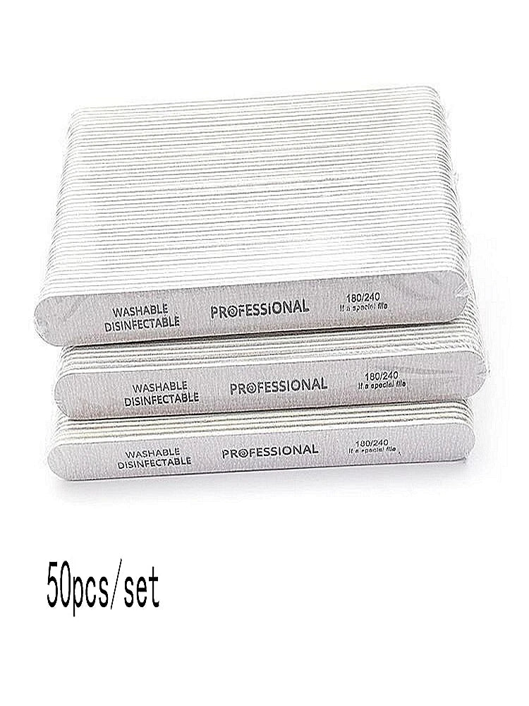 10/25/50Pcs Nail File 100/180/240 Wooden Sanding Buffer Block Pedicure Manicure UV Gel Nail Polish Pro Files Artificial tips Vue